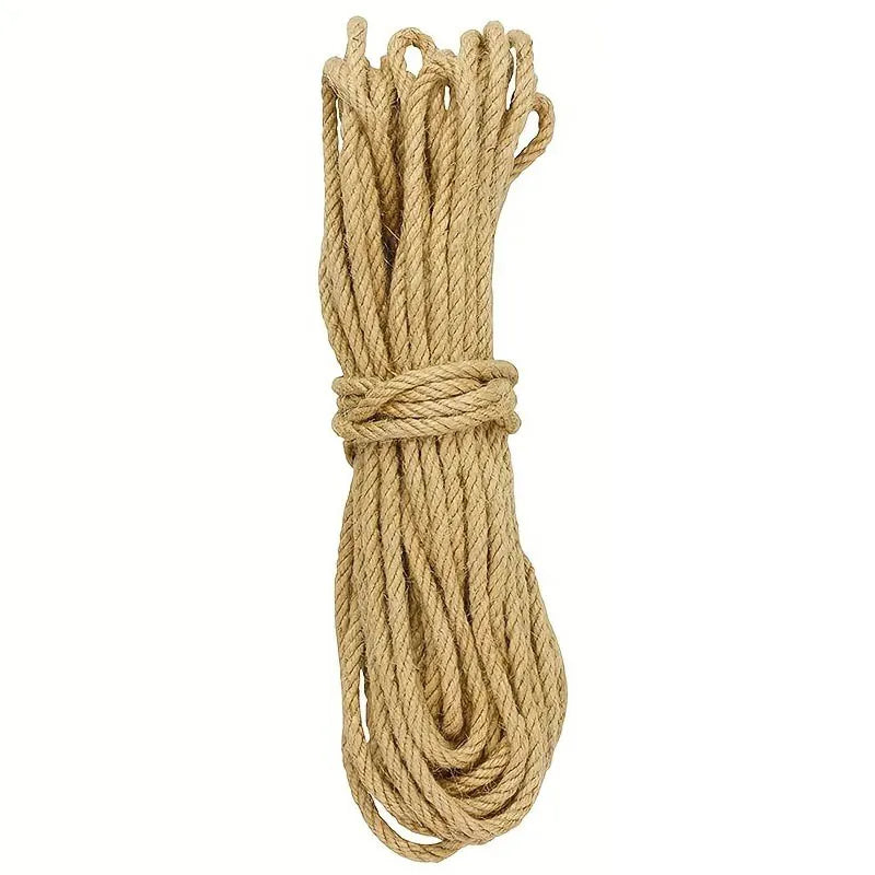 10/20/50M 6MM Natural Sisal Rope – Cat Scratcher Rope for DIY Cat Trees, Posts & Furniture Protection