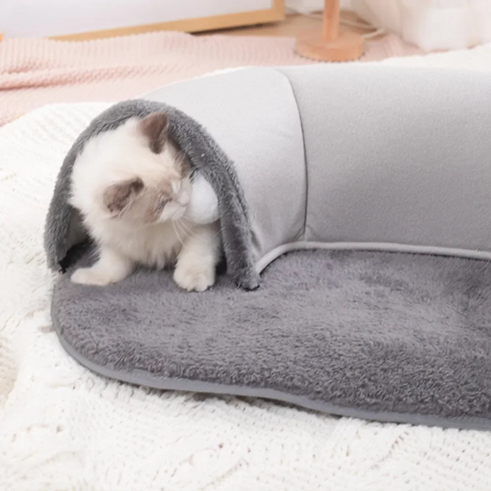 Ellipses Pet Cat Tunnel – Dual Use Interactive Play Toy & Cat Bed Nest