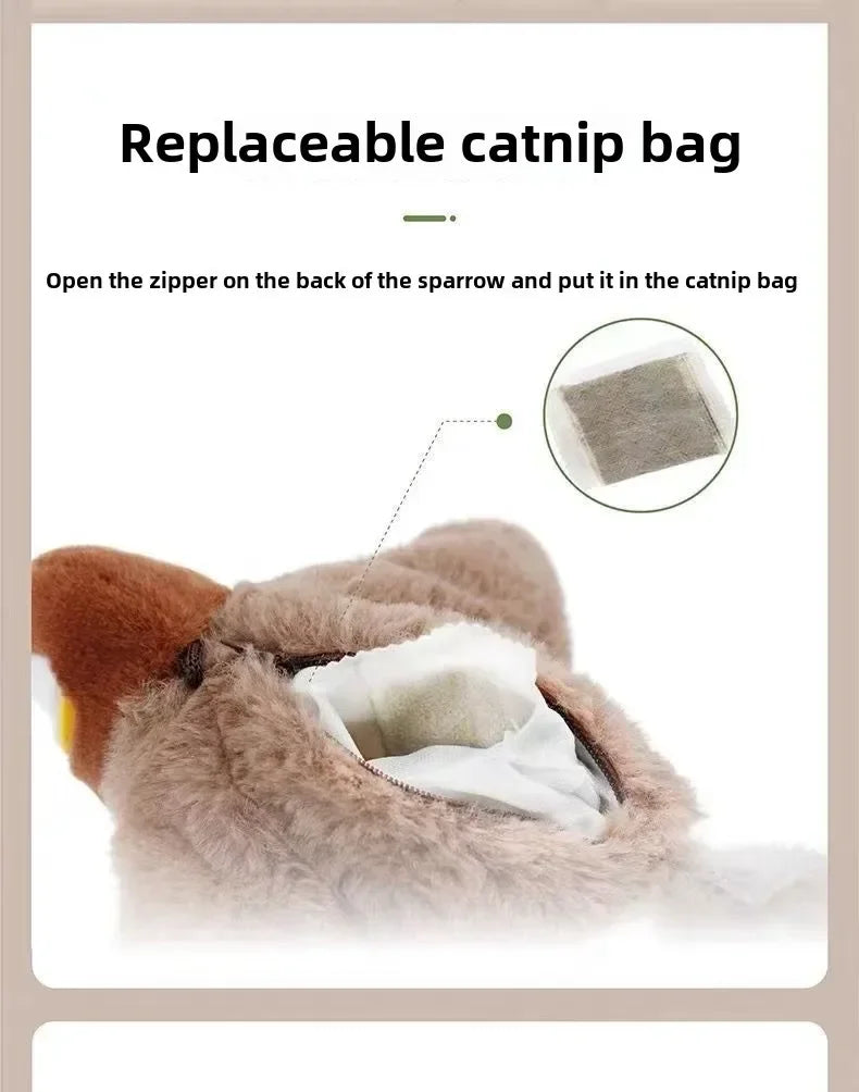 Rechargeable Flying Bird Cat Toy – Chirping & Flapping