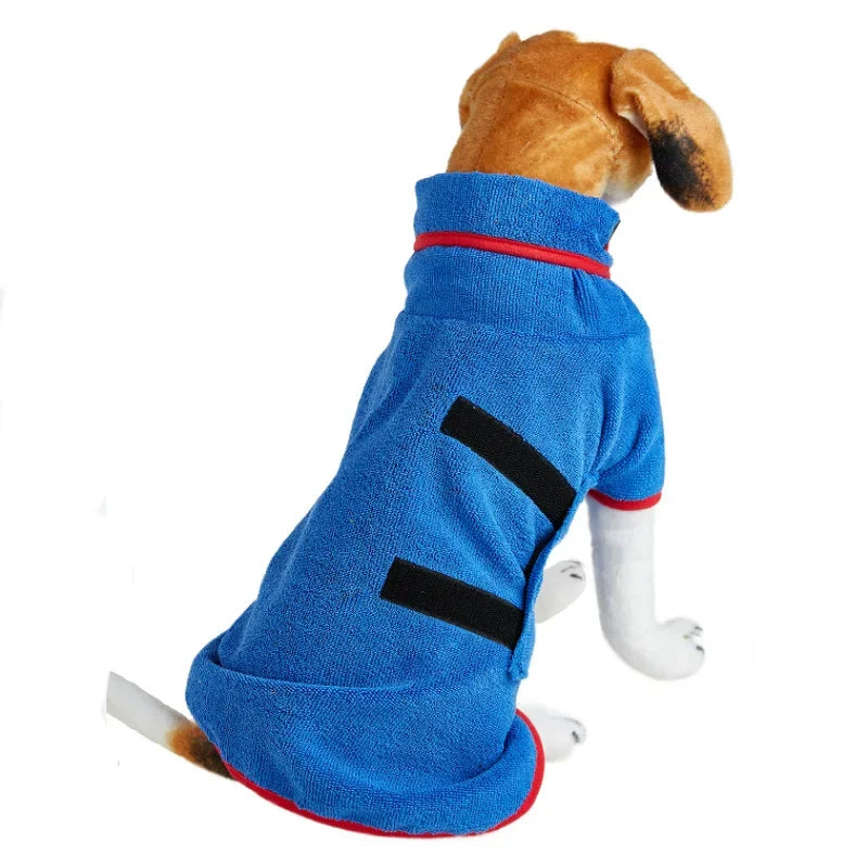 Pet Bathrobe Adjustable Towel – Super Fast-Drying Moisture Robe for Dogs (Large, Medium, Small)