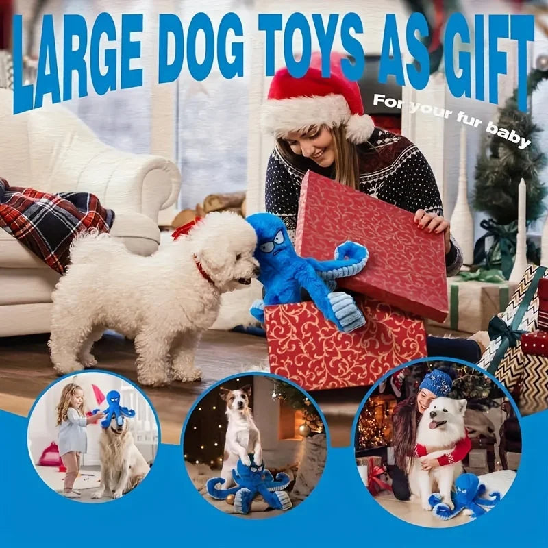 🐙 Octopus Pet Plush Toy – Squeaky, Bite-Resistant, Interactive Chew Toy for Cats & Dogs