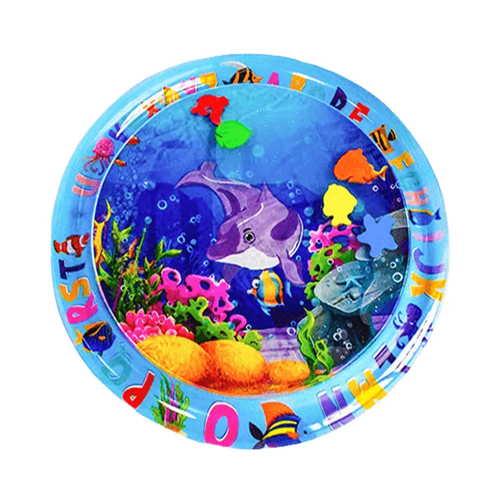 Inflatable Water Sensory Play Mat for Cats & Dogs – Ocean Theme Pet Playmat with Floating Fish Toys