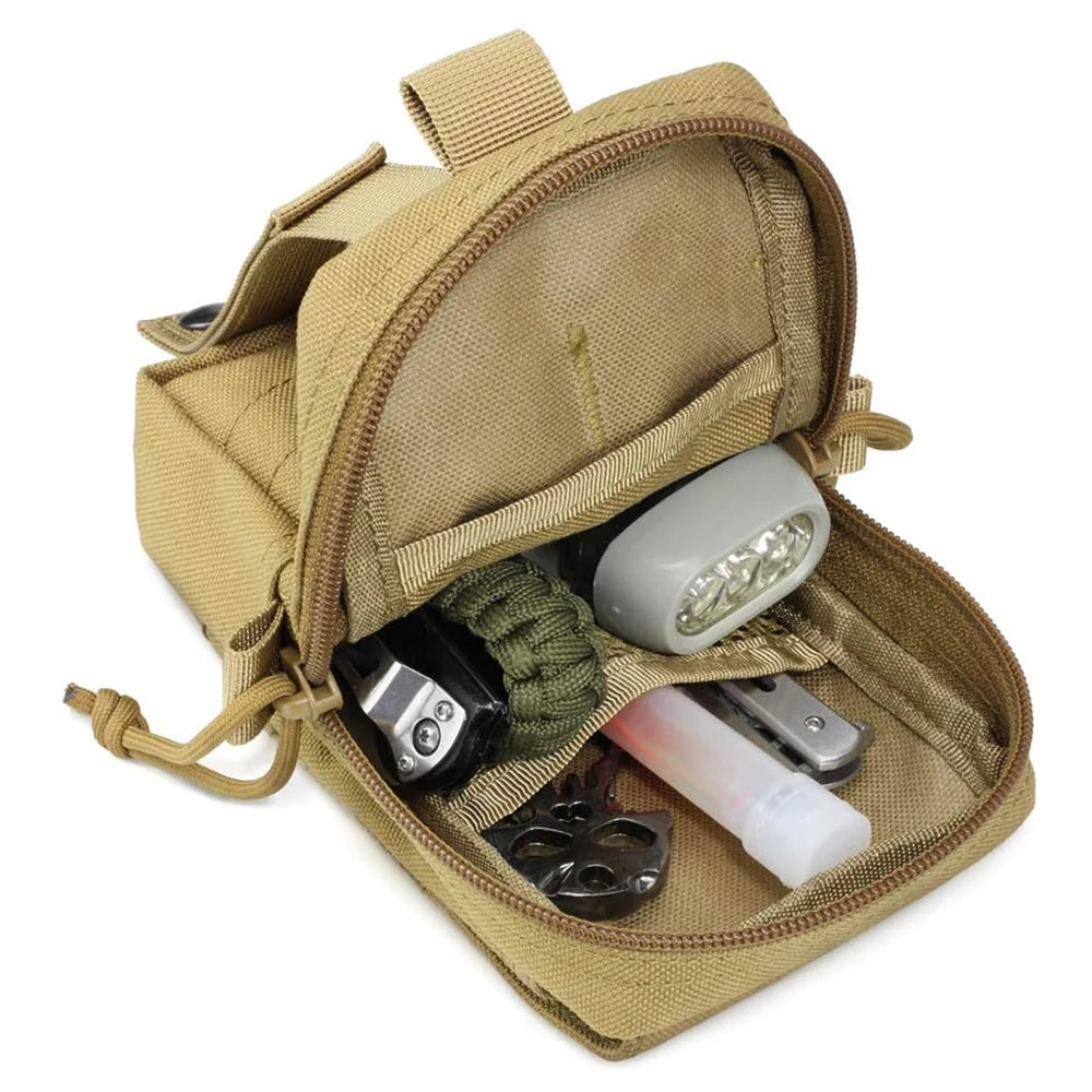 🎒 3Pcs Dog Tactical Bags Set – Molle Pouches & Bottle Holder for Harness Vests 🐾