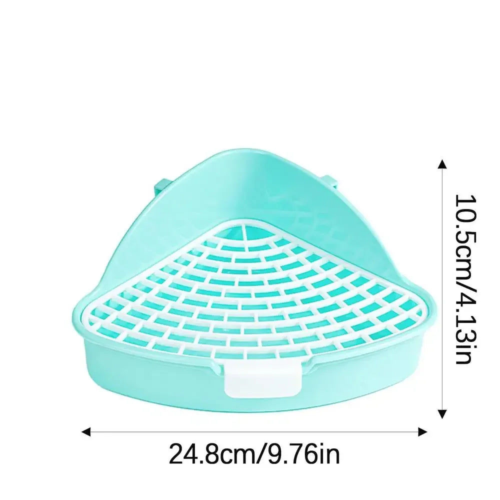 Triangle Corner Litter Box – Small Animal Potty Trainer for Cat, Guinea Pig, Rabbit, Hamster & Other Small Pets