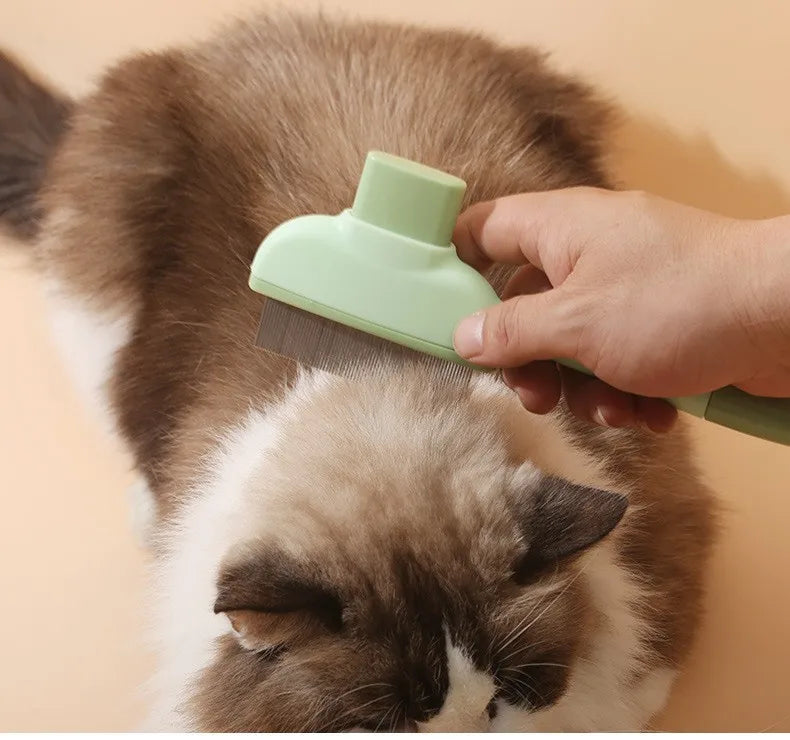 Self-Cleaning Pet Grooming Brush – Dog & Cat Hair Remover Comb with Massage Bristles