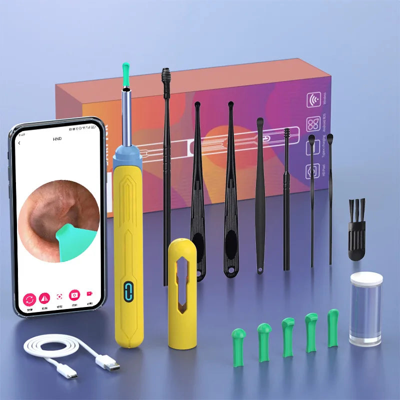 HD Ear Cleaner with Camera – NK3 Otoscope Wax Removal Tool Set with USB-C Charging & Endoscope for Ear Cleaning