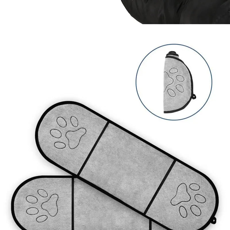 Pet Bath Towel for Cats & Dogs | Quick-Drying Absorbent Microfiber Gloves & Washcloth