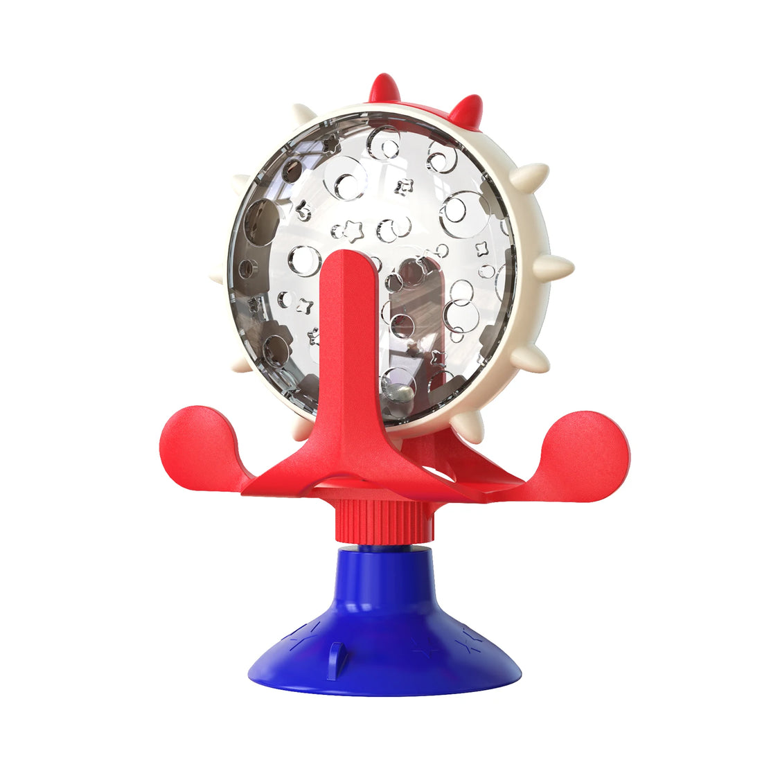 Cat Toy Treat Dispenser with Bell – Interactive Rotatable Wheel Slow Feeder for Kittens & Small Dogs