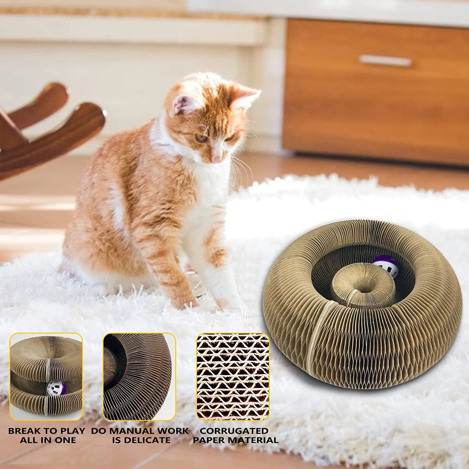 🐾 Magic Cat Scratch Organ Board – 3-in-1 Cat Claw Grinding, Climbing & Play Toy