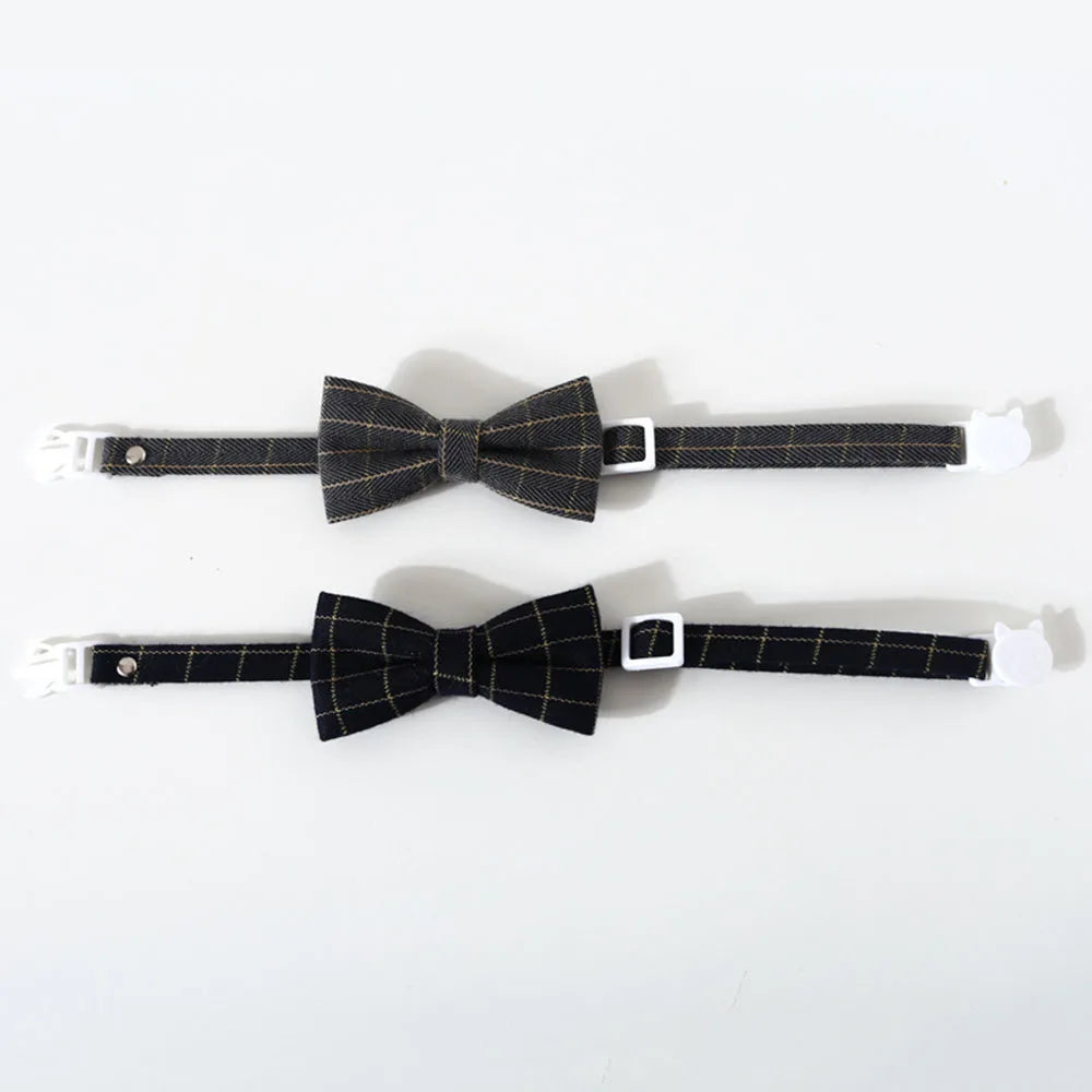 Adjustable Pet Bow Tie – Formal Breakaway Neck Tie Collar for Small Dogs & Cats
