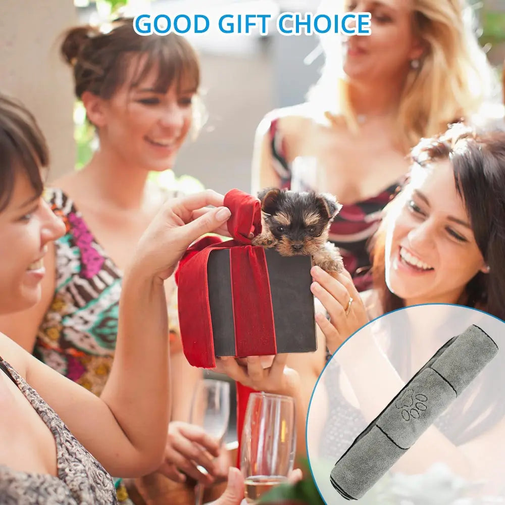 🛁 Super Absorbent Microfiber Pet Bath Towel – Quick-Drying Bathrobe for Dogs & Cats