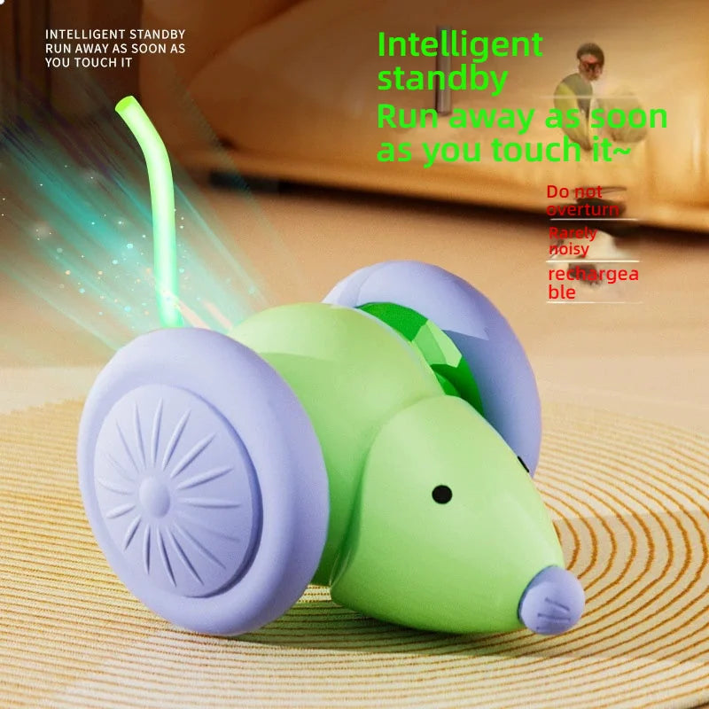 Electric Mouse Car Cat Toy – Interactive Automatic Teaser with Obstacle Avoidance