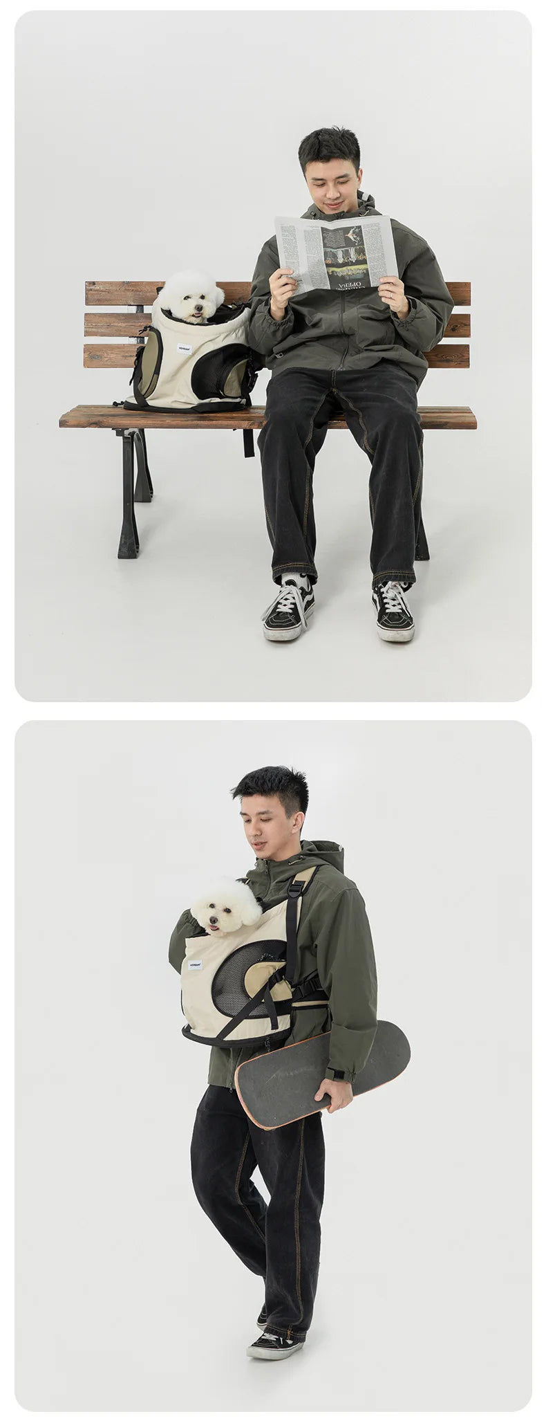 Pet Chest Backpack – Front Carrying Tote for Dogs & Cats, Breathable Outdoor Shoulder Bag, Portable Pet Travel Carrier