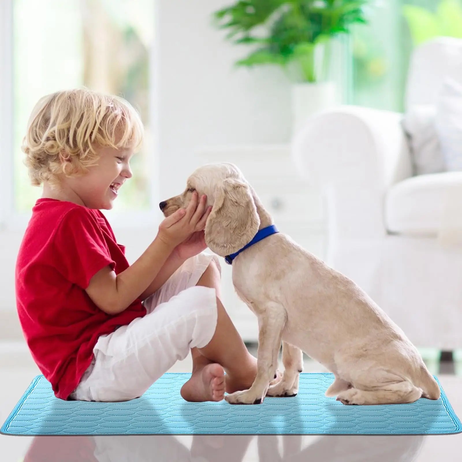 Large Dog Cooling Mat – Breathable Summer Pet Pad for Dogs & Cats, Self-Cooling Kennel Blanket