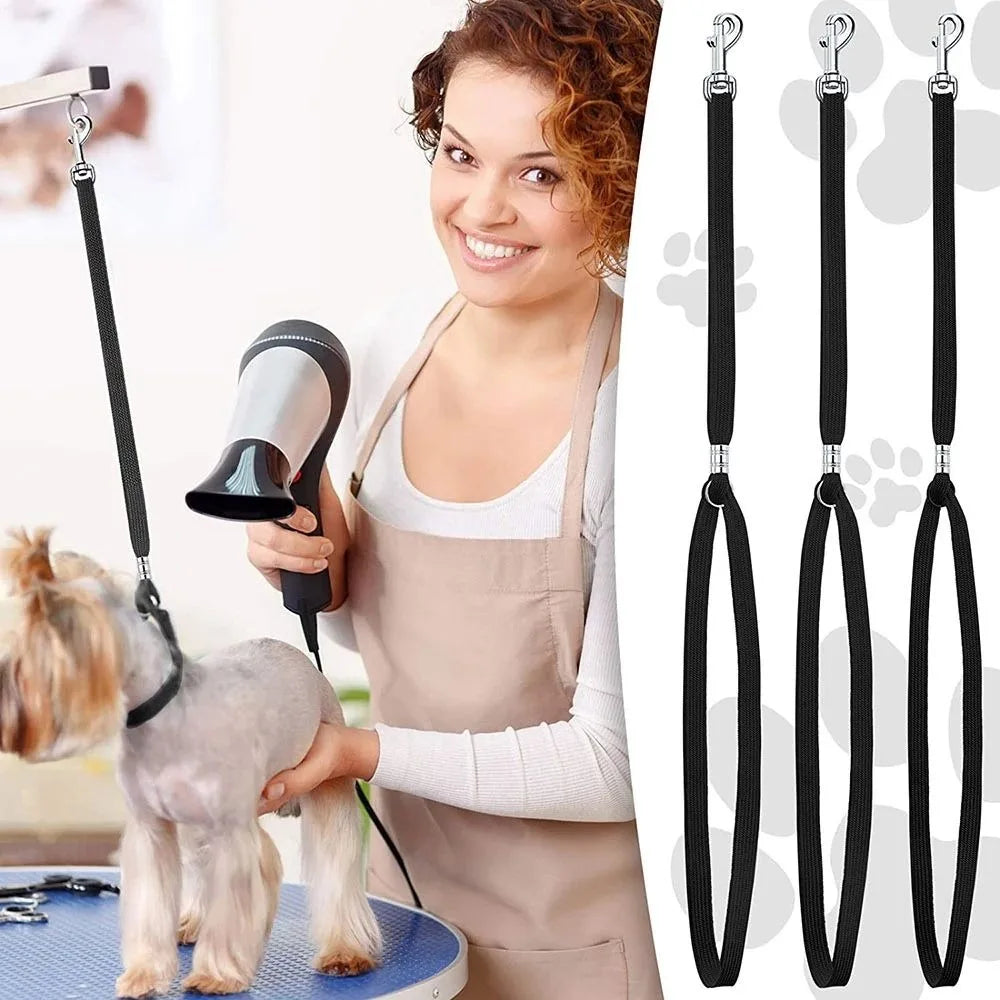 Adjustable Nylon Dog Grooming Noose Leash – Bath & Table Restraint Loop