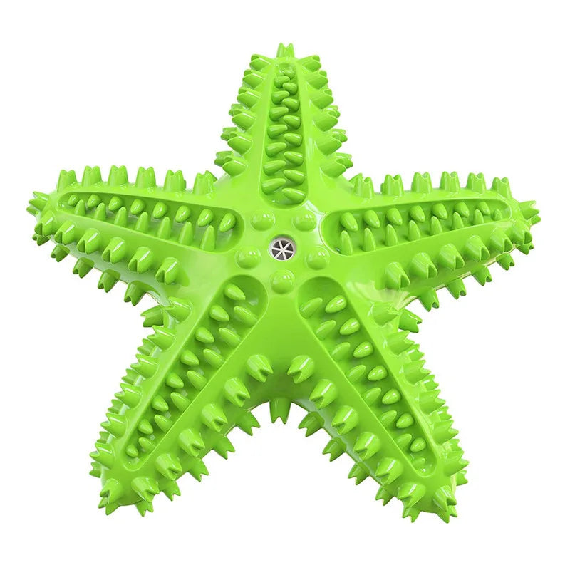 Soundmaking Starfish Dog Toy – Durable, Bite-Resistant, Teeth Cleaning & Treat Dispensing Toy