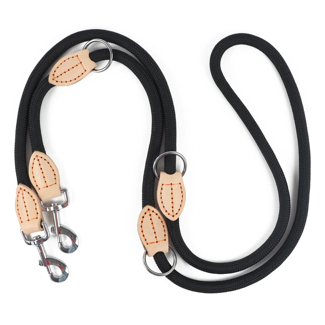 🐕‍🦺 210cm Multipurpose Adjustable Double Dog Leash – Hands-Free Luxury Nylon Leash for 2 Small/Medium Dogs