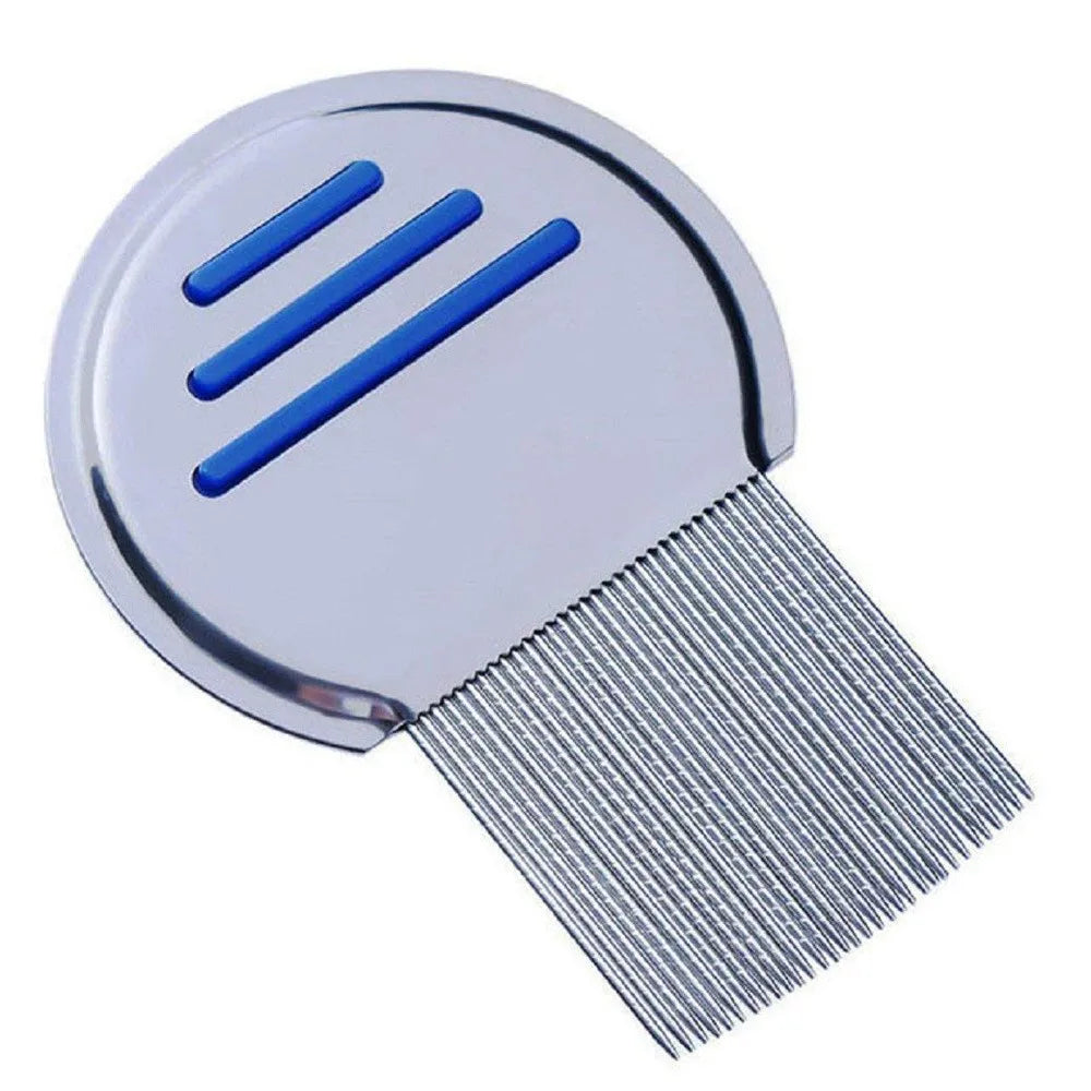 Stainless Steel Lice & Flea Comb – Metal Teeth Nit Remover for Pets, Adults & Kids