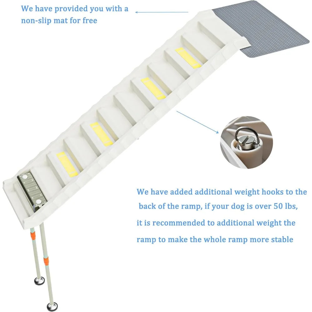 Foldable Dog Pool Ramp – Adjustable Water Ramp for Safe Pet Swimming
