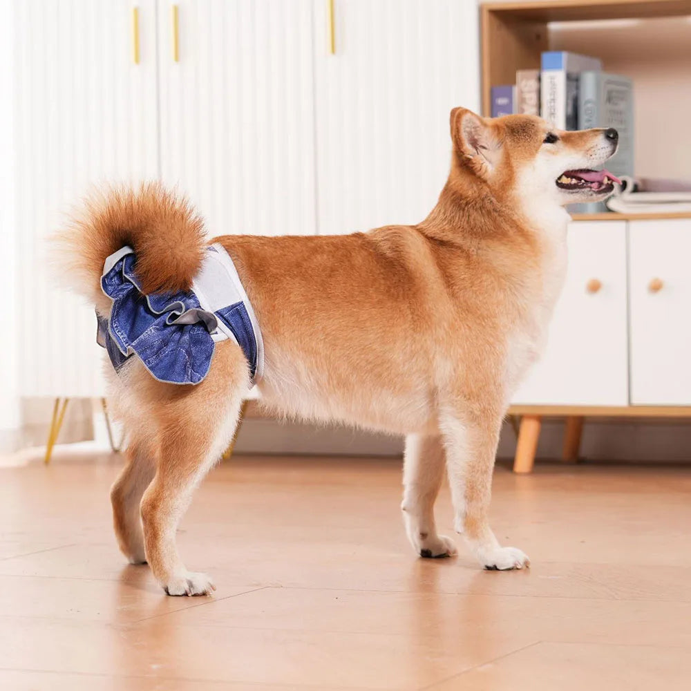 Reusable Female Dog Diapers – Washable, Highly Absorbent Doggie Diaper Shorts for Girl Dogs in Heat & Incontinence