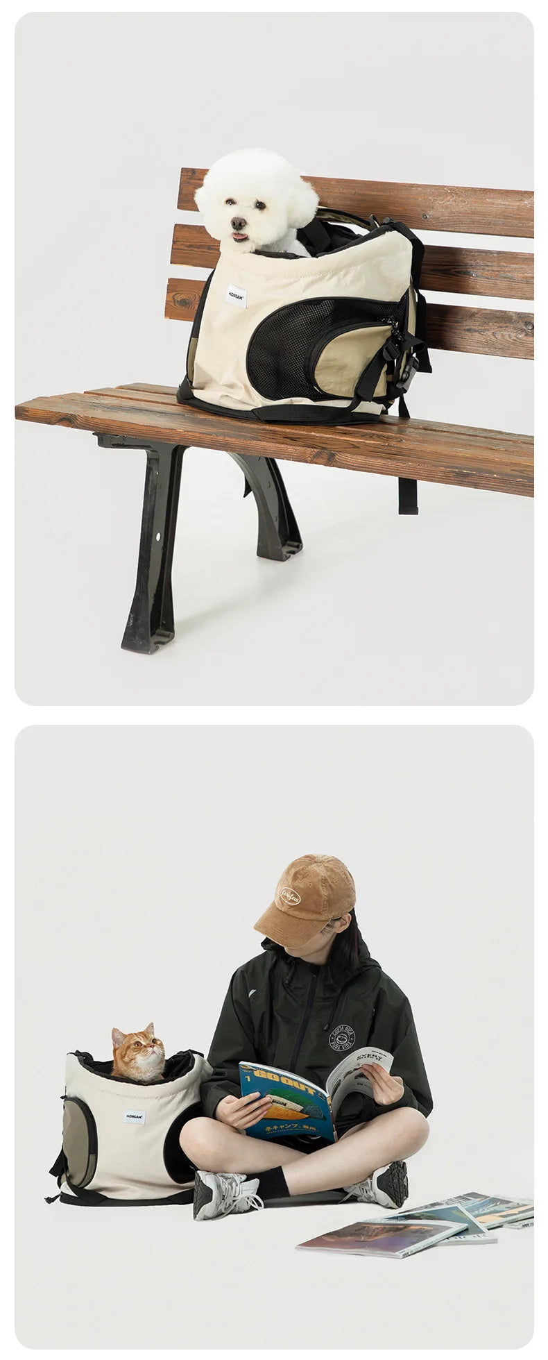 Pet Chest Backpack – Front Carrying Tote for Dogs & Cats, Breathable Outdoor Shoulder Bag, Portable Pet Travel Carrier