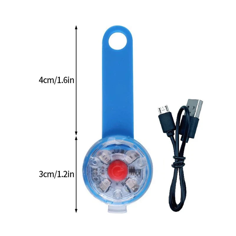 USB Rechargeable LED Pet Collar Pendant – Safety Light for Dogs & Cats, Night Walking Accessory