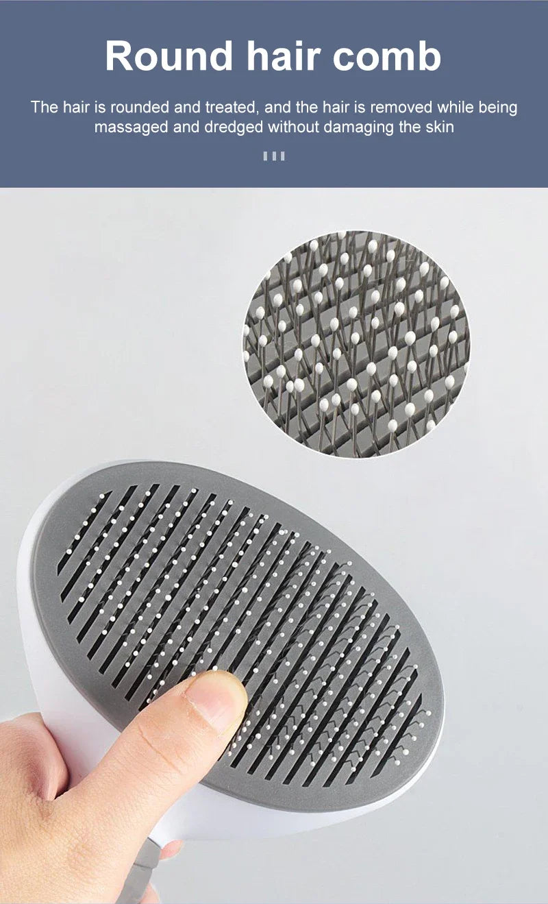 Pet Hair Remover Brush 🐾 Grooming Comb for Long-Haired Dogs & Cats