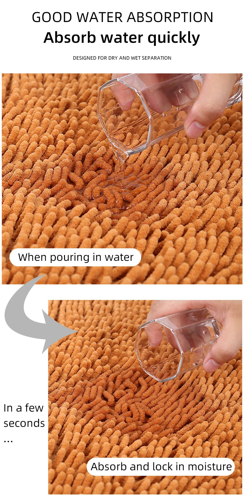 Chenille Plush Pet Mat – Soft Absorbent Dog & Cat Bed Pad, Cozy Seat Cushion for Crates, Bathroom & Pet Lounging