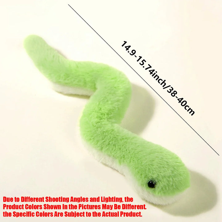 Chew-Proof Snake Cat Toy – Plush Feather Wand