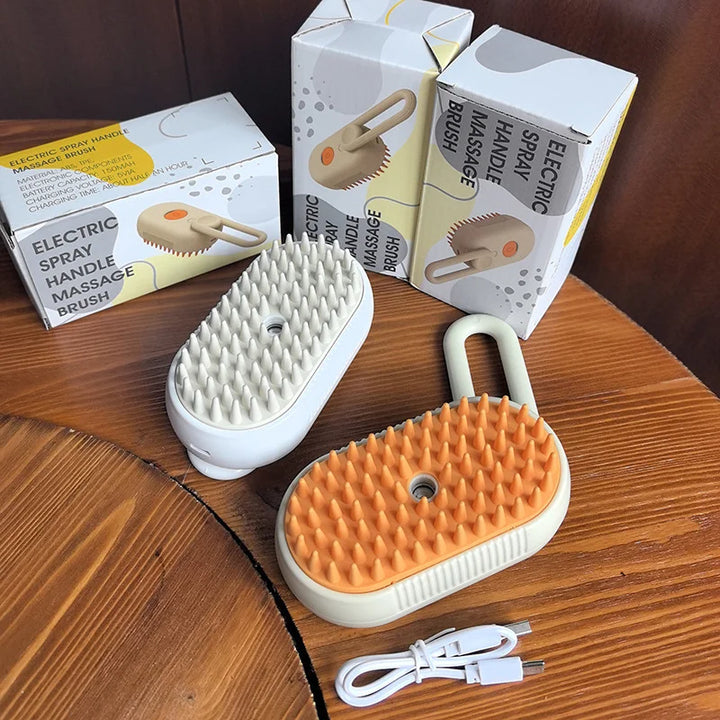 🐱 Spray Cat Brush 3-in-1 – Steamy Electric Dog & Cat Grooming Comb with Hair Removal & Massage