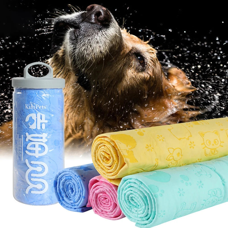 🛁 Super Absorbent Microfiber Pet Bath Towel – Quick-Drying Bathrobe for Dogs & Cats