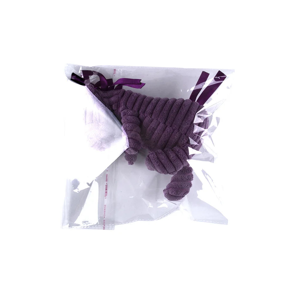 Purple Donkey Plush Dog Toy – Squeaky Puppy Play 🐶🟣