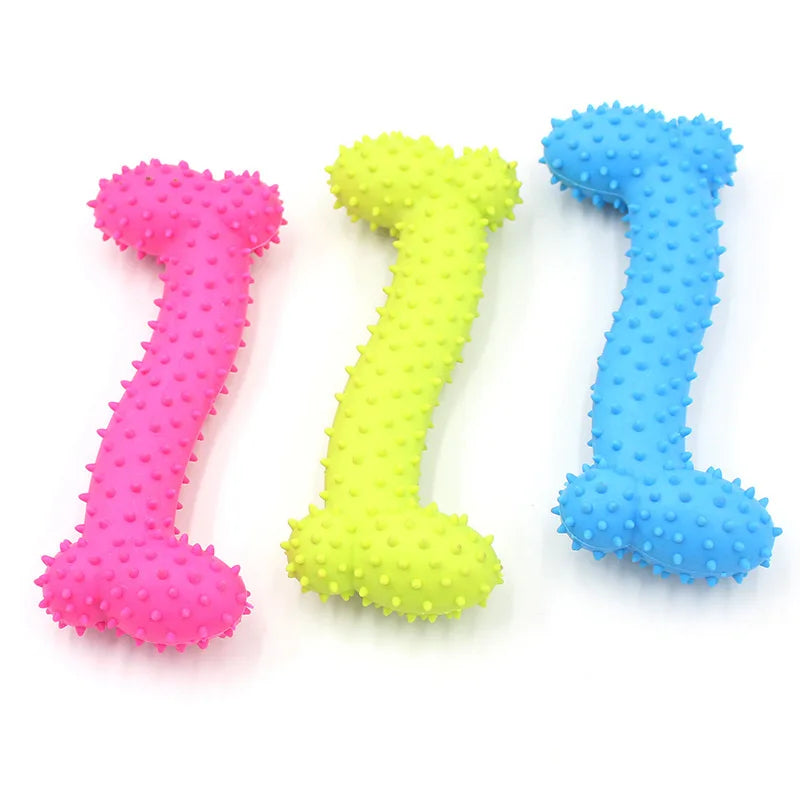 Rubber Chew Toy for Small Dogs – Teeth Cleaning & Bite-Resistant Puppy Training Toy