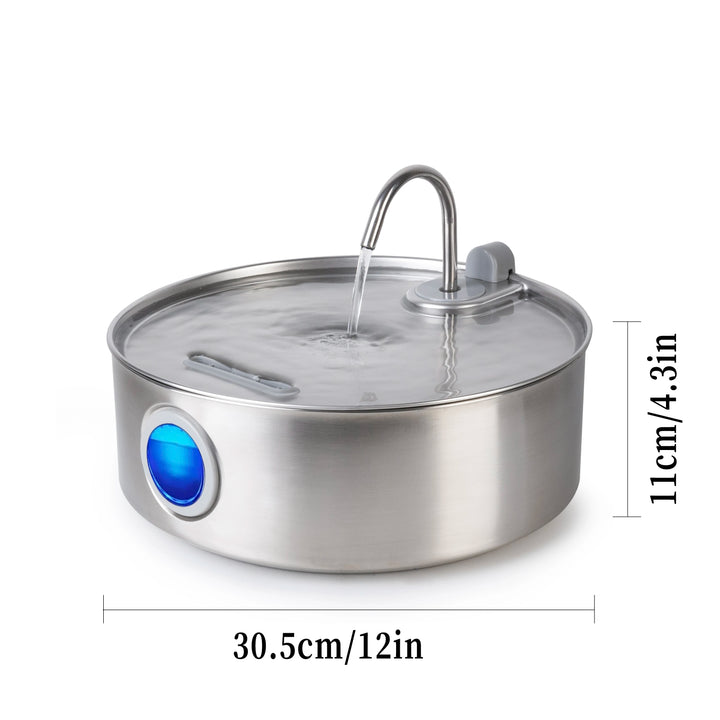 🐱 7L Stainless Steel Cat Water Fountain – Ultra-Quiet Pet Water Dispenser with Filter
