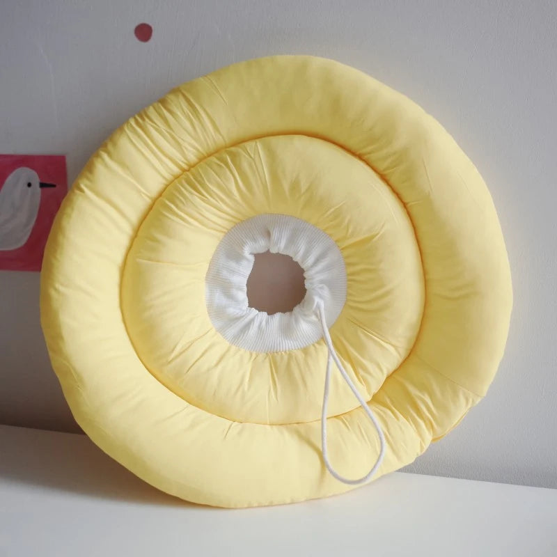 Soft Pet Recovery Collar – Cotton Elizabethan Neck Cone for Dogs & Cats – Anti-Scratch, Anti-Lick Wound Healing Headgear