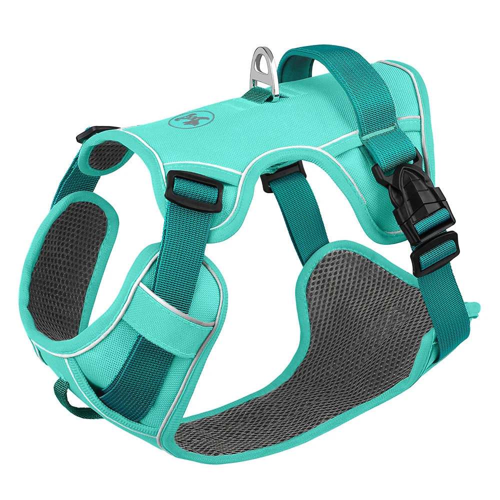 🐕 Mesh Breathable Reflective Dog Harness – Adjustable Nylon Training Vest for Small, Medium & Large Dogs