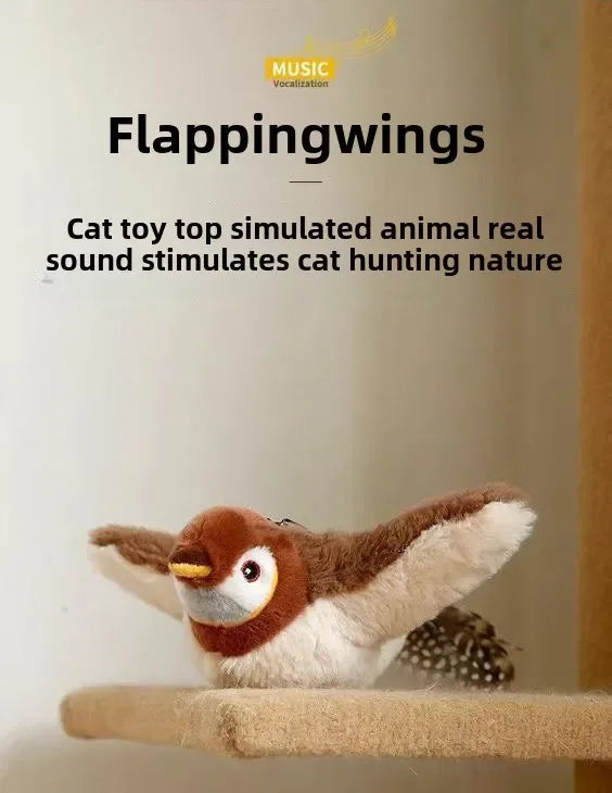 🐦 Hot Cat Interactive Electric Bird Toy – USB Rechargeable with Catnip