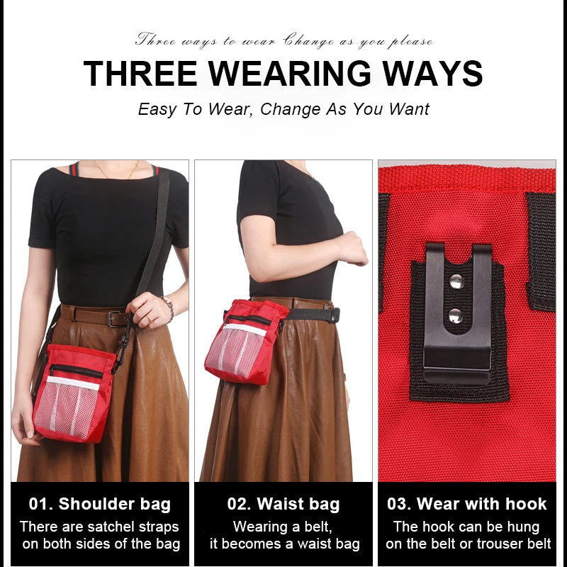 Portable Dog Training Waist Bag – Outdoor Pet Treat Pouch with Storage Pocket for Snacks, Bait & Rewards