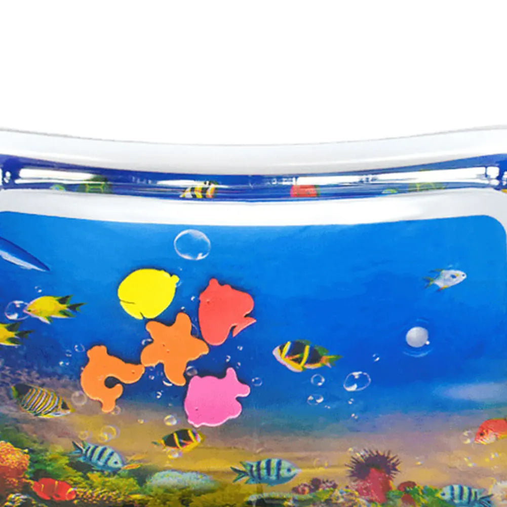 Inflatable Water Sensory Play Mat for Cats & Dogs – Ocean Theme Pet Playmat with Floating Fish Toys