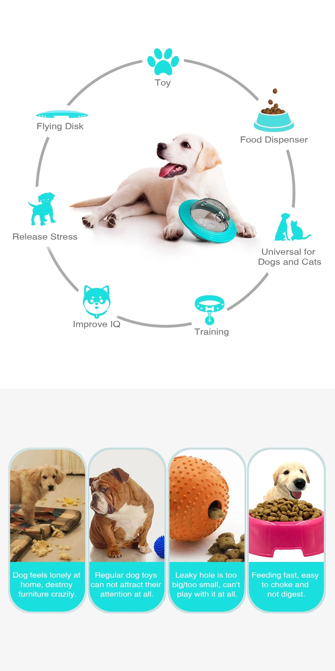 Dog Flying Disk Food Dispenser – Interactive Slow Feeder Toy 🥏🐾