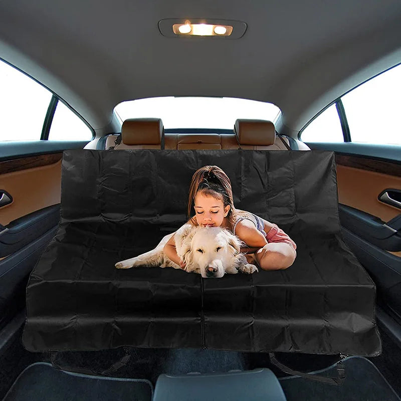 Waterproof Car Rear Seat Cover for Dogs – Hammock Travel Mat & Pet Protector for Car, Truck, SUV