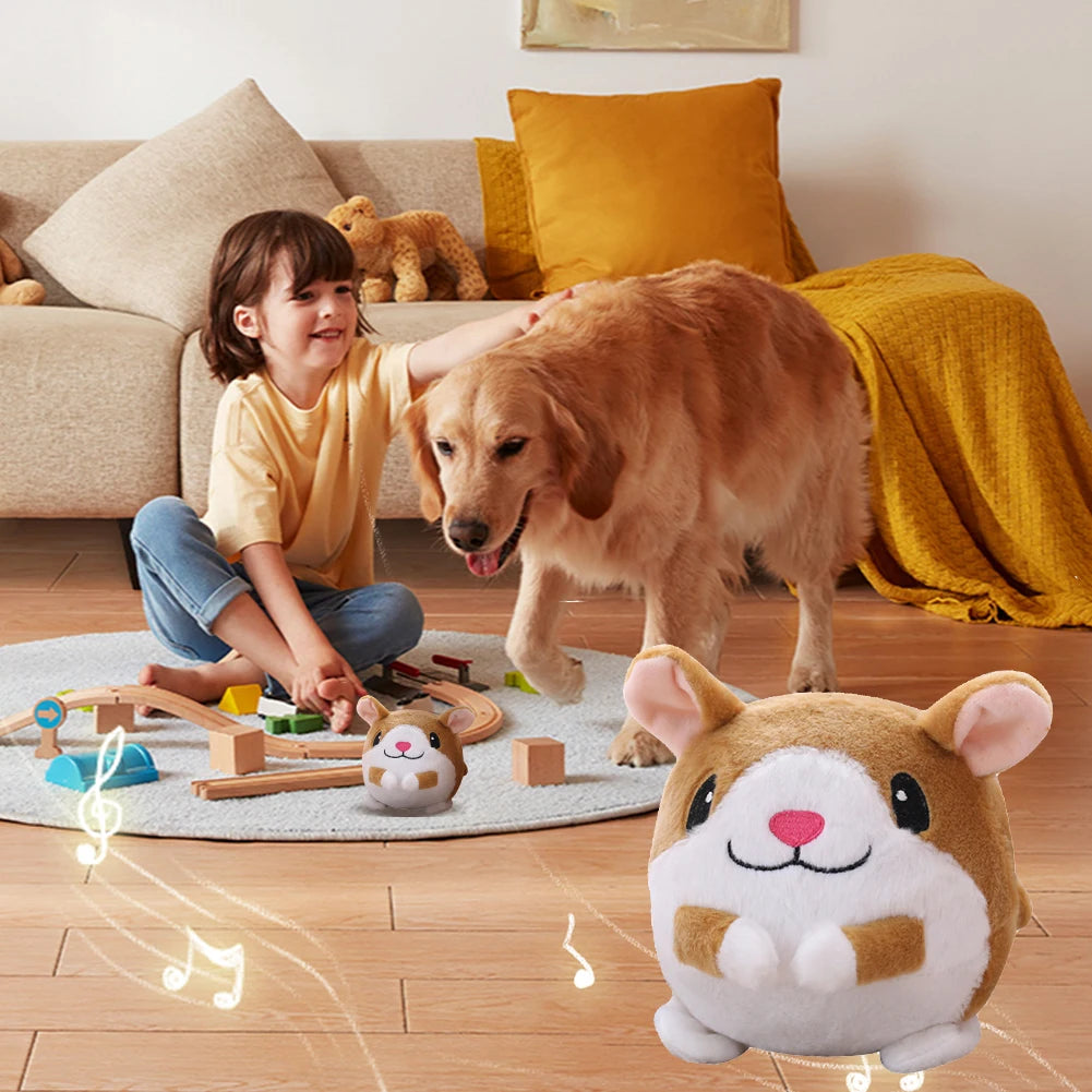 Electronic Bouncing Music Dog Ball – Plush Interactive Chew Toy 🎶🐾