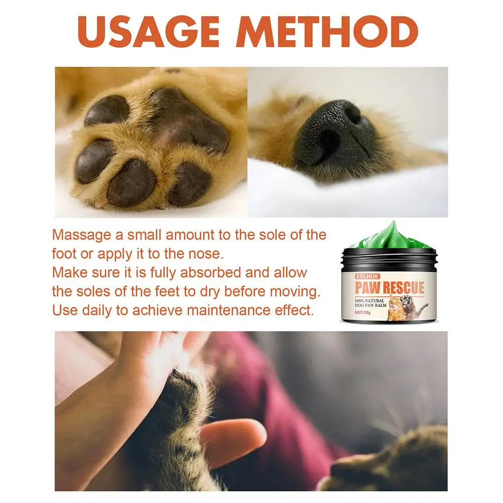 Pet Paw Cream Dog Cat Paw Cleaner Kitten Foot Washer Foot Cleaning Protection Moisturizer Pet Supplies Dry Healthy Care Balm 30g