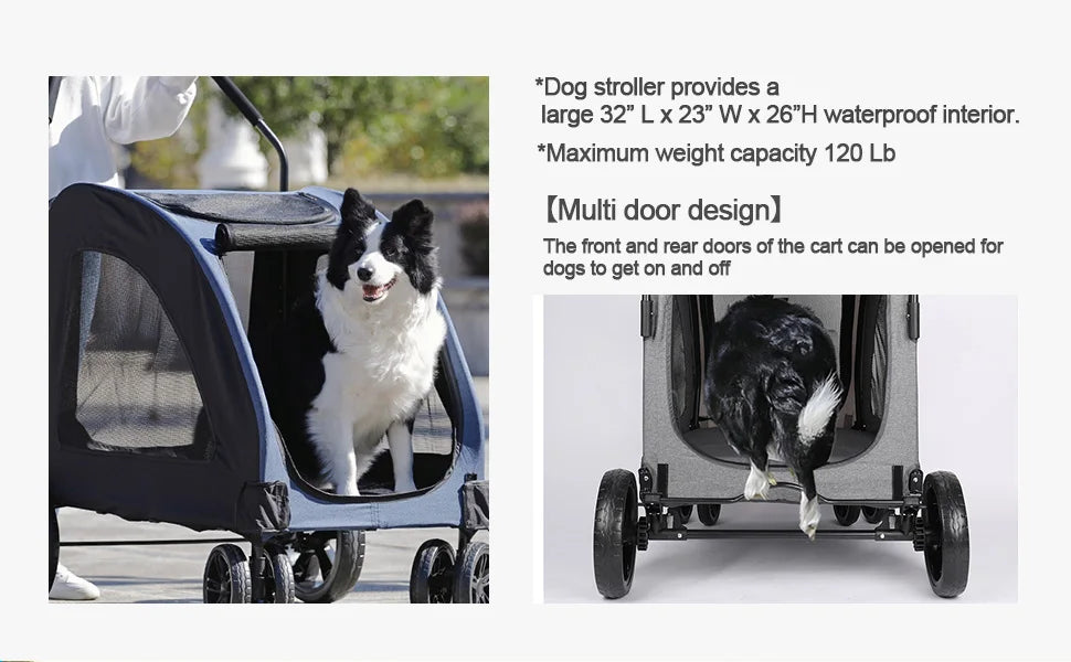 3-Wheel Pet Stroller – High Quality, Portable Travel Carrier
