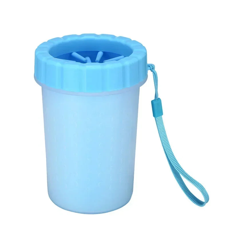Portable Pet Foot Washing Cup – Automatic Dog & Cat Paw Cleaner with Soft Silicone Brush
