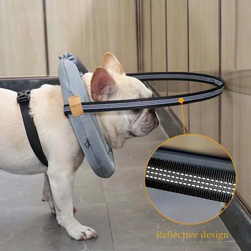 Blind Dog Collar Safety Harness – Adjustable Reflective Anti-Collision Guide Ring for Blind Dogs & Cats