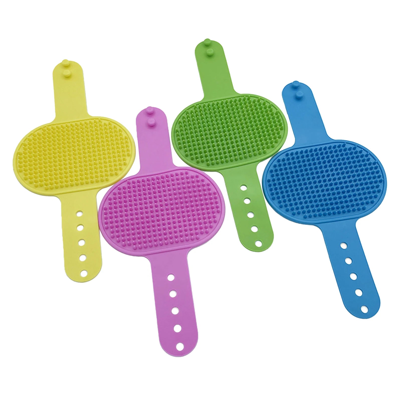 Soft Rubber Pet Grooming Brush – Hair Removal & Massage Glove for Dogs and Cats