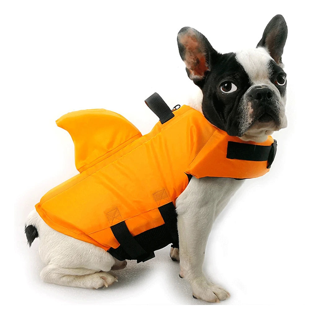 🦈 Shark Dog Life Jacket – Buoyant Safety Swim Vest with Handle for Small to Large Dogs