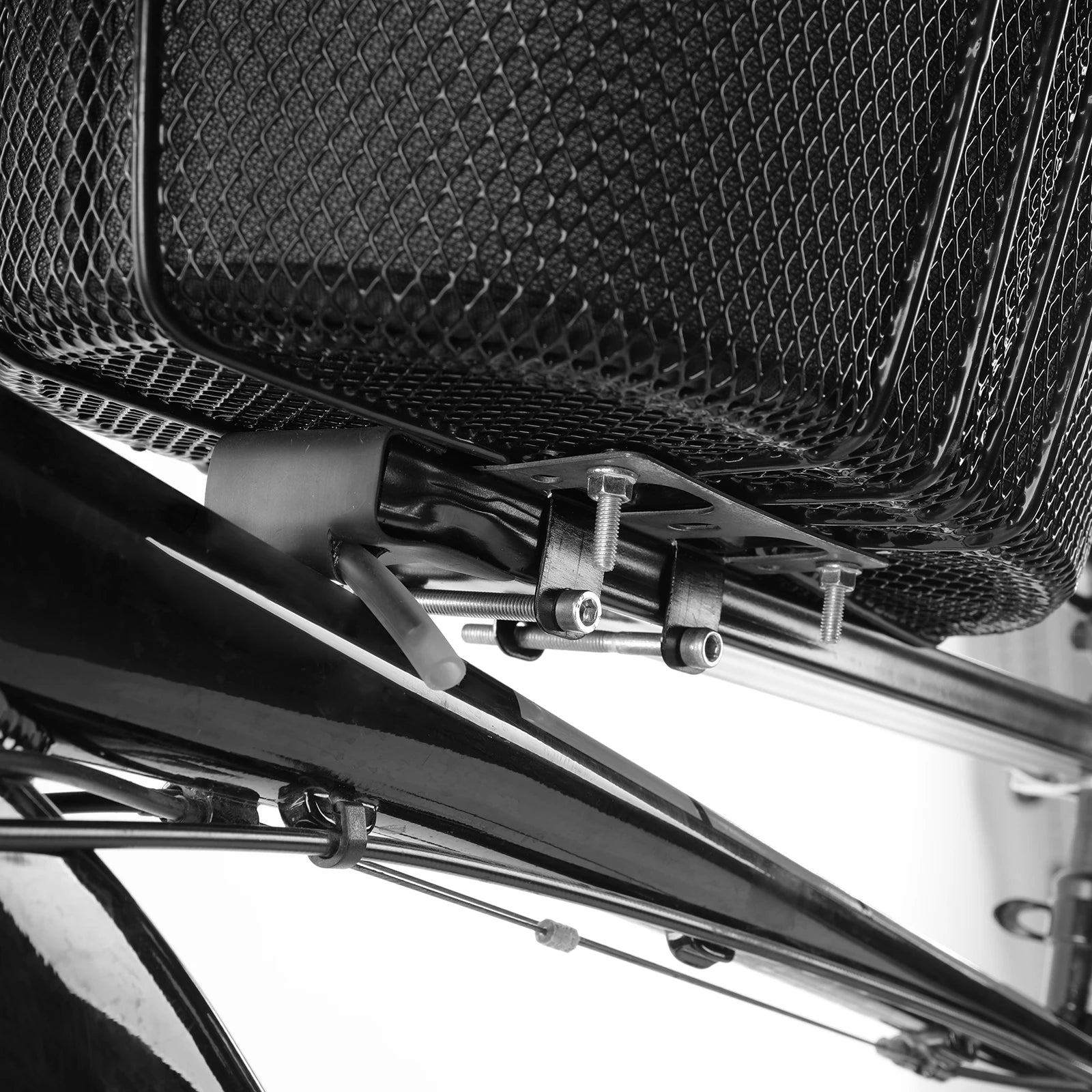 Dog Bike Basket – Portable Front Mount Pet Carrier for Bike with Sponge Liner & Safety Strap for Small Dogs & Cats