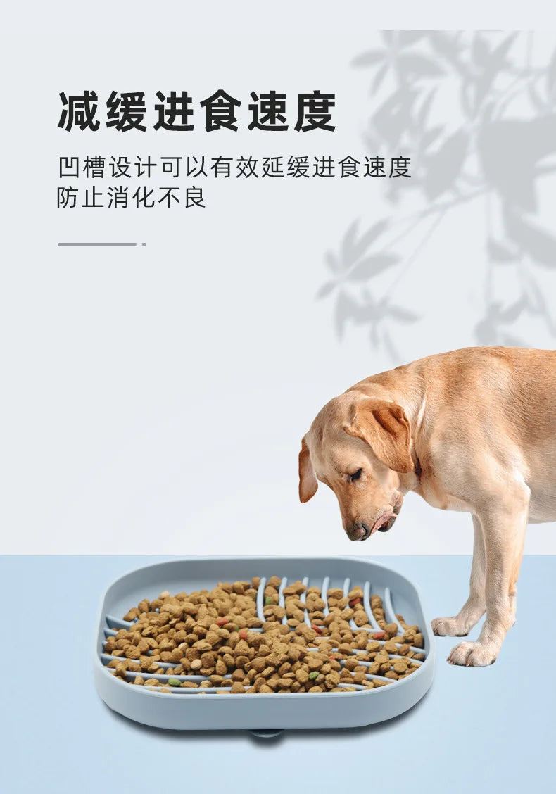Anti-Choking Slow Feeder Bowl with Silicone Suction Cup – No-Spill Slow Food Cushion for Dogs & Cats